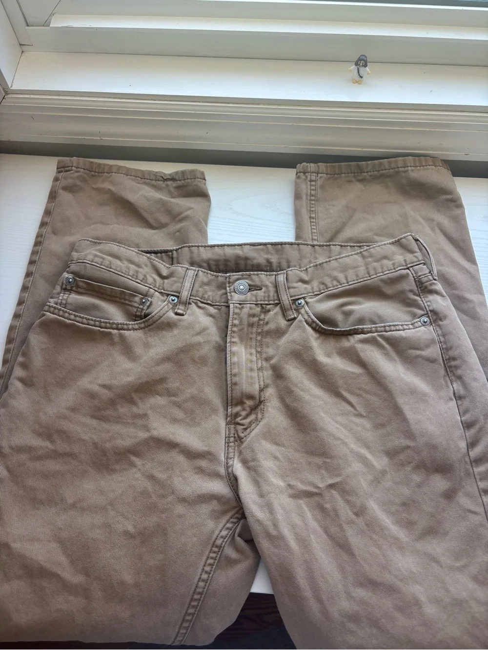 Levi's Tan Workwear Pants with Branded Waistband Lining